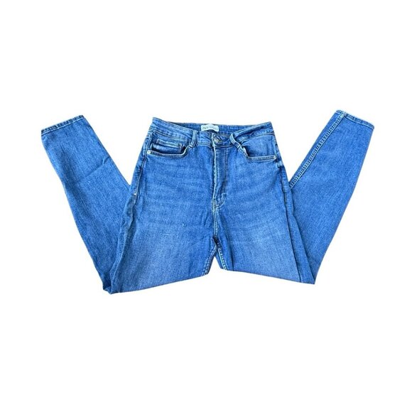Zara Medium Wash Denim High Rise Skinny Jeans Size 12 - Picture 4 of 6